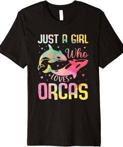 Funny Just A Girl Who Loves Orcas Premium T-Shirt