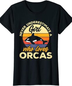 Funny Orca Lover Graphic for Women Girls Kids Whale T-Shirt