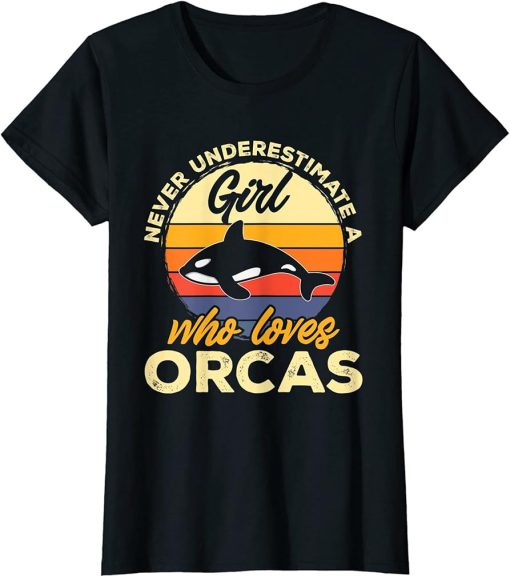 Funny Orca Lover Graphic for Women Girls Kids Whale T-Shirt