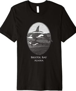 Bristol Bay Alaska Orca Killer Whale Graphic Souvenir Premium T-Shirt