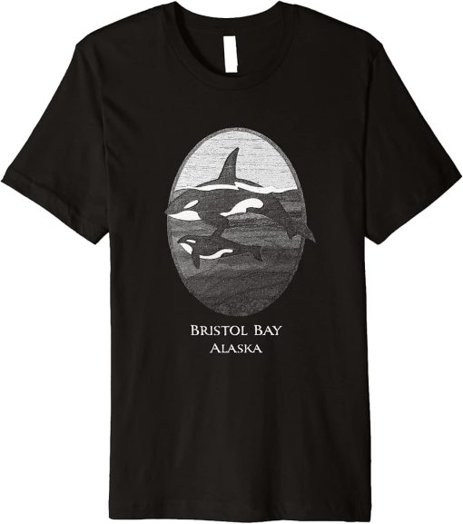 Bristol Bay Alaska Orca Killer Whale Graphic Souvenir Premium T-Shirt