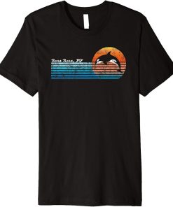 Vintage Bora Bora Retro 80s Orca Sunset Premium T-Shirt